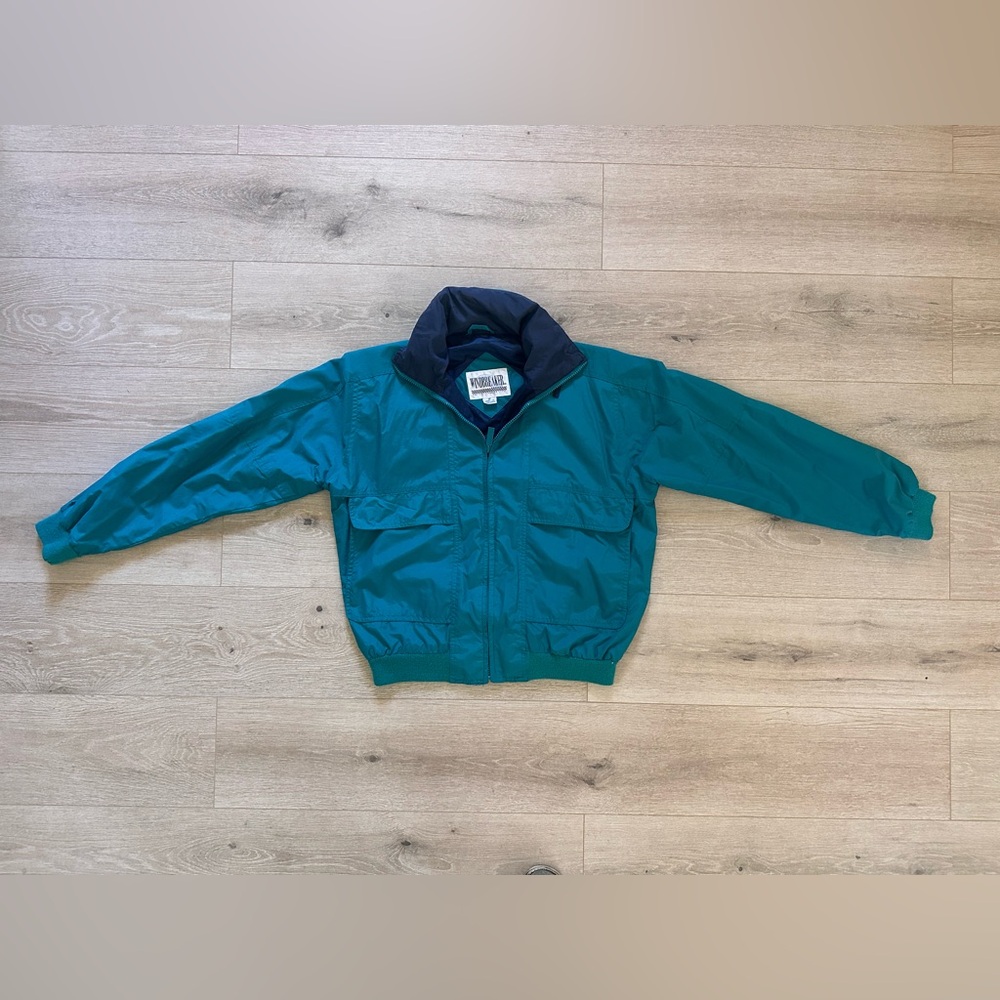 PIONEER Green and Blue Raincoat Lightweight Nylon